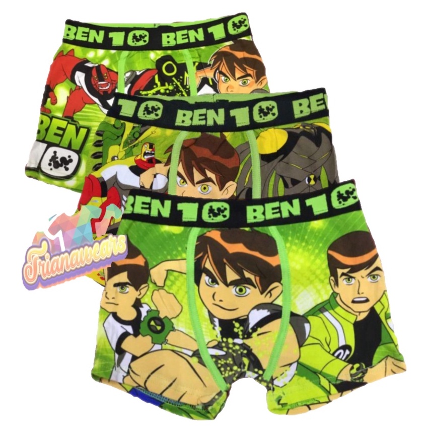 Trianawears Ben10 Full Printed Character Boxer Brief For Kids Cotton Benten  Boxers Short For Boy