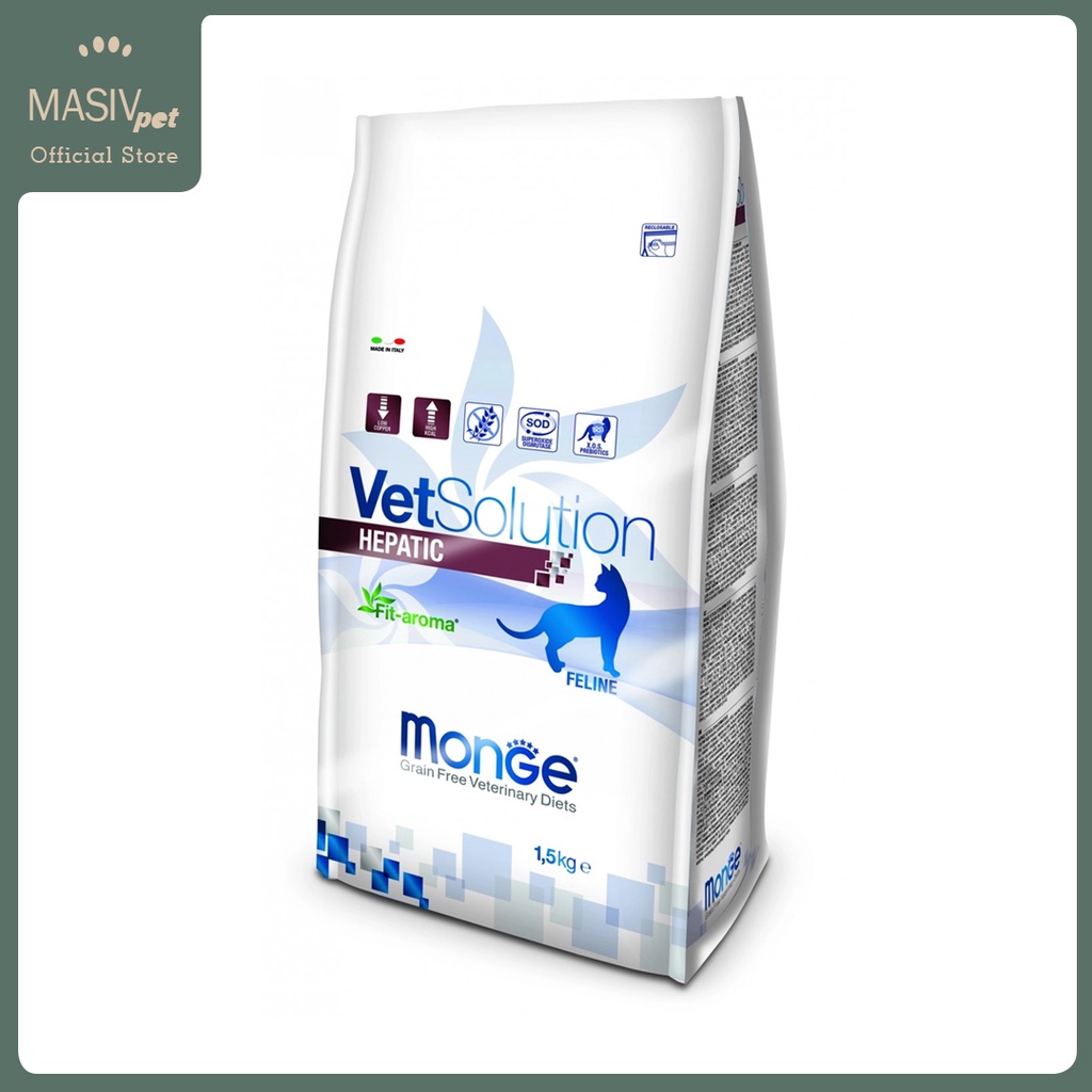Monge Vet Solution Hepatic 1.5kg Cat Dry Food Pellets Kibbles Feline Veterinary Diet Shopee Philippines