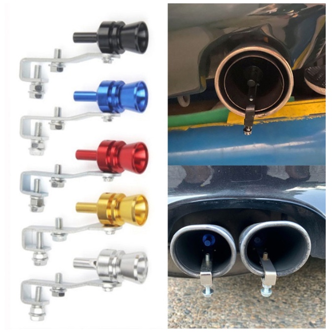 Simulateur Son Turbo Voiture - Sifflet Échappement Universal - Effet Turbo/BOV - Alliage Aluminium Noir