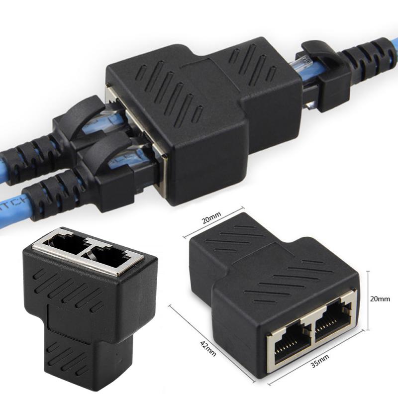 JTKE 1 To 2 Way LAN RJ45 Extender Splitter LAN Ethernet Cable Adapter ...