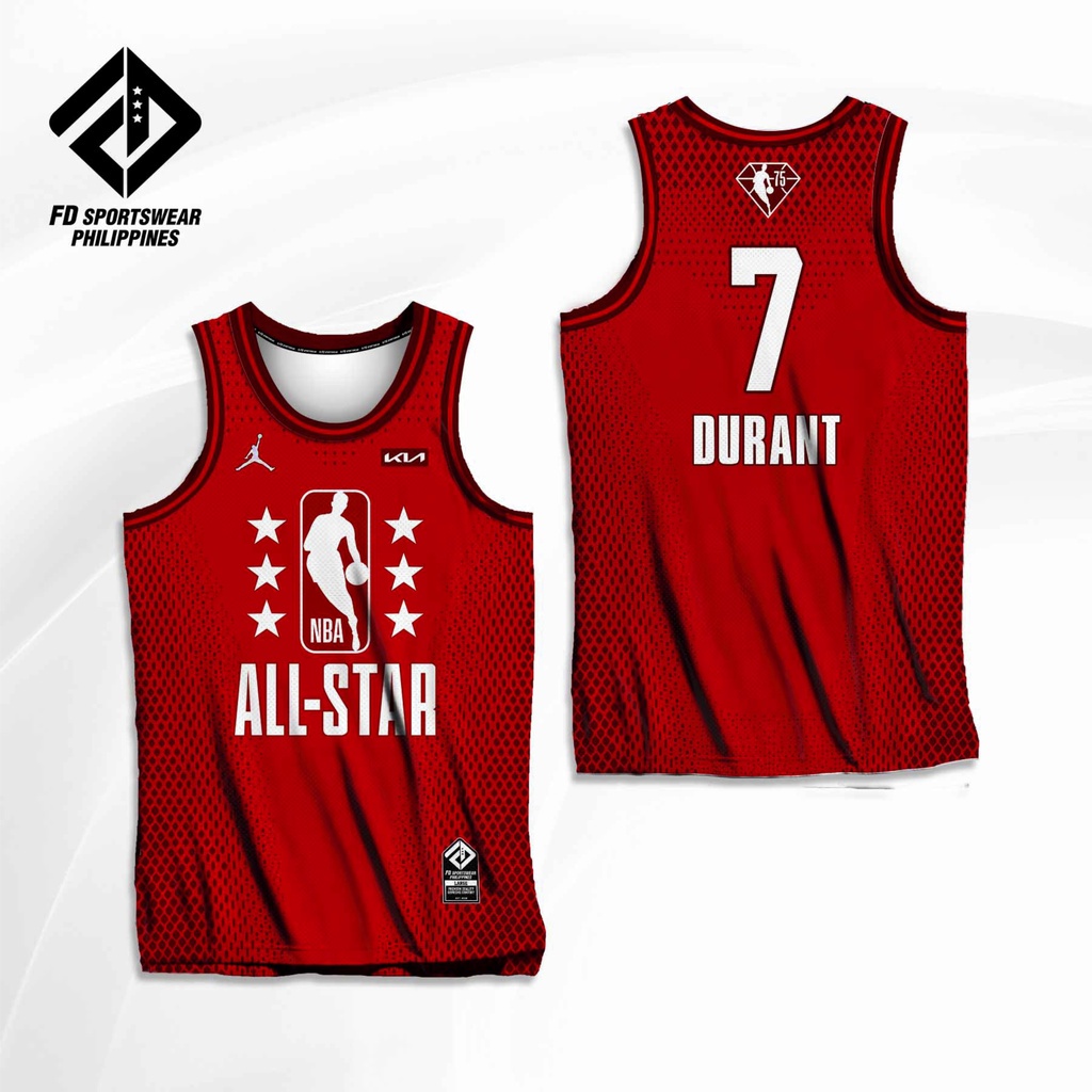 Jersey All Star Customize Curry TEAM DURANT NBA ALL STAR 2022 DURANT ...