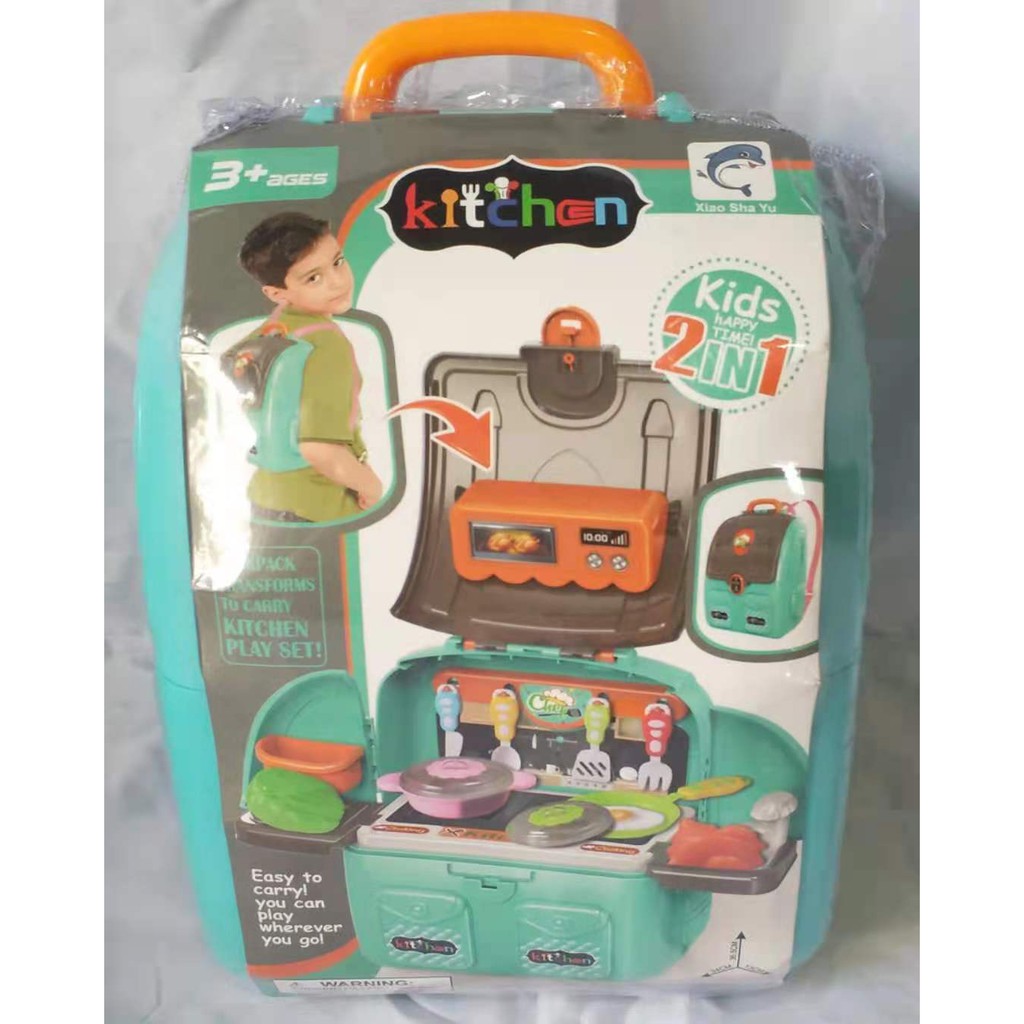 Play Set Backpack(Fashion Cosmetic/Ice Cream/Kitchen Play Set/Burger Fast  Food)