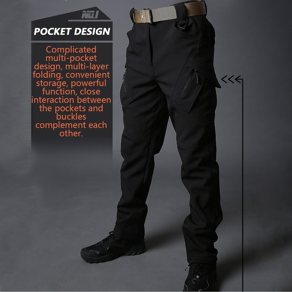 Plus Size Cargo Combat Camo Pants Tactical Pants IX9 Mens Waterproof ...