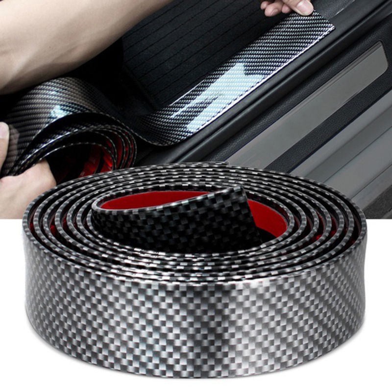 Bnb*5CM*1M Car Sticker Carbon Fiber Rubber DIY Door Sill Protector Edge ...