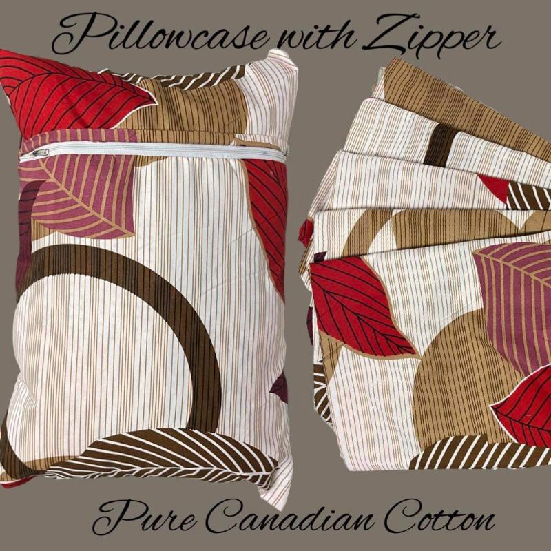 Canadian cotton pillowcase 18x28 with zipper assorted Shopee Philippines