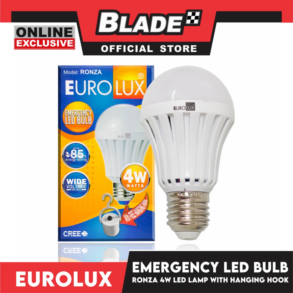 Eurolux LED Bulb Emergency Bulb 4W Ronza with Free Hanging Hook ...