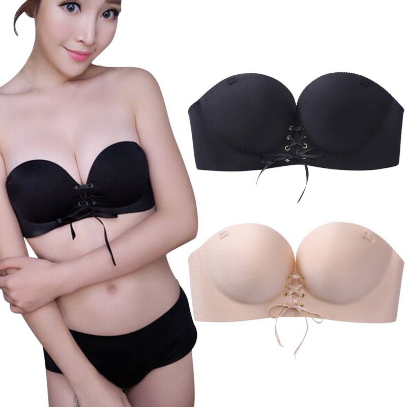 Invisible Strapless Sexy Push Up Bra Lace Seamless Underwear