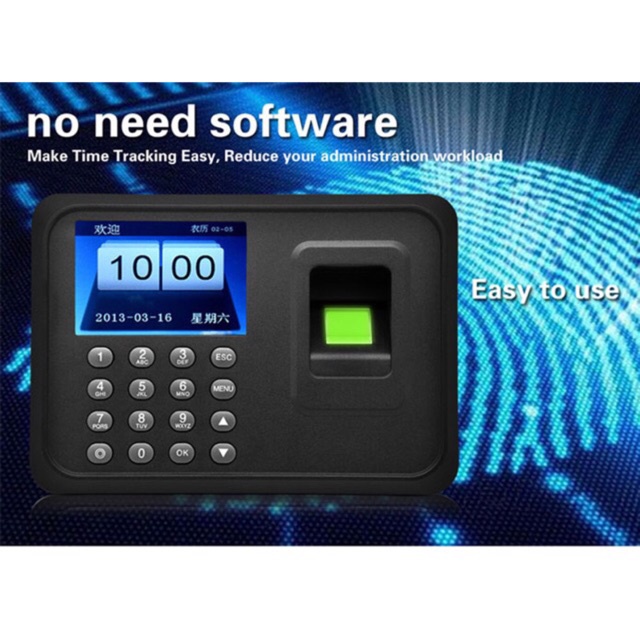 A6 Biometrics USB Biometic Office Fingerprint Attendance Check Time ...