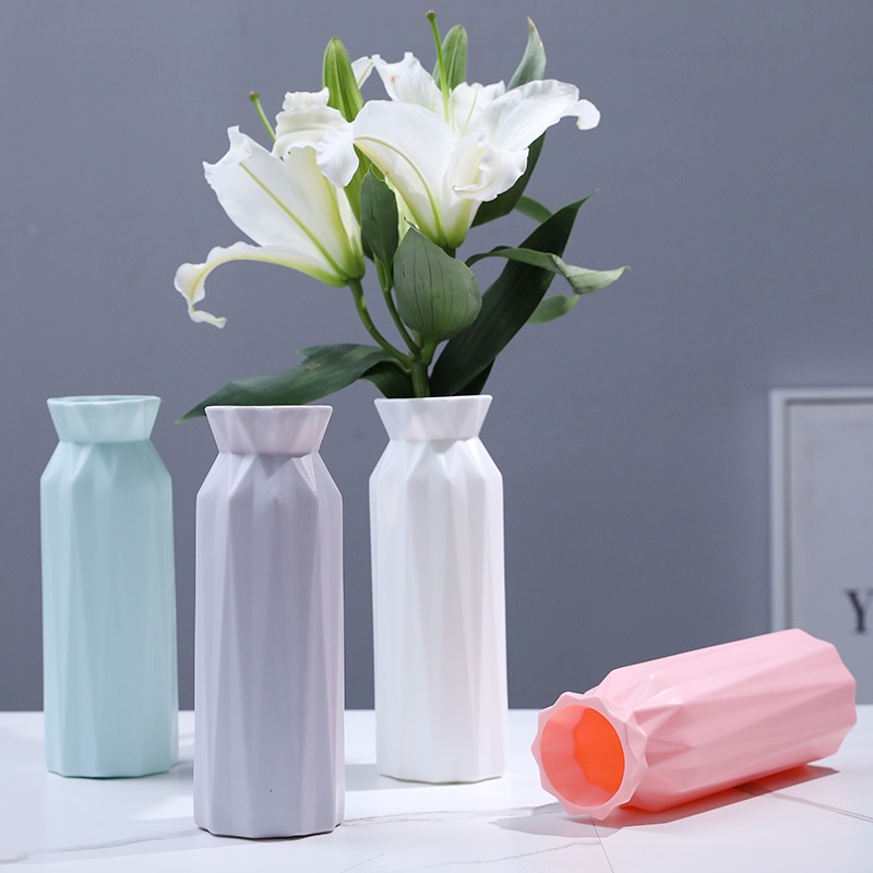 Plastic Vase Ornament Carved Flower Holder Table Decorate | Shopee ...