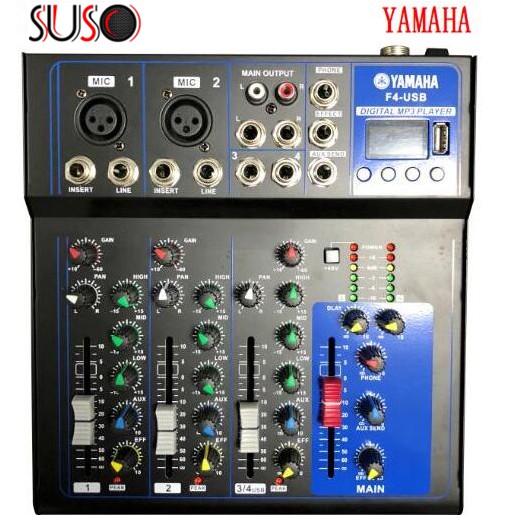 Yamaha F4-USB 4 Channel Mixer With Bluetooth | Shopee Philippines