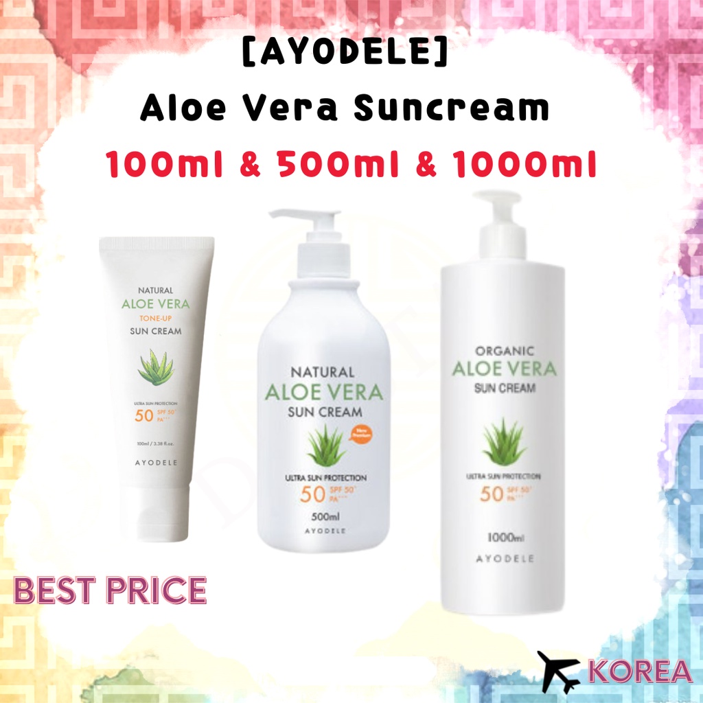 Ayodele Aloe Vera Sunblock 100ml And 500ml And 1000ml Sun Cream Sunscreen