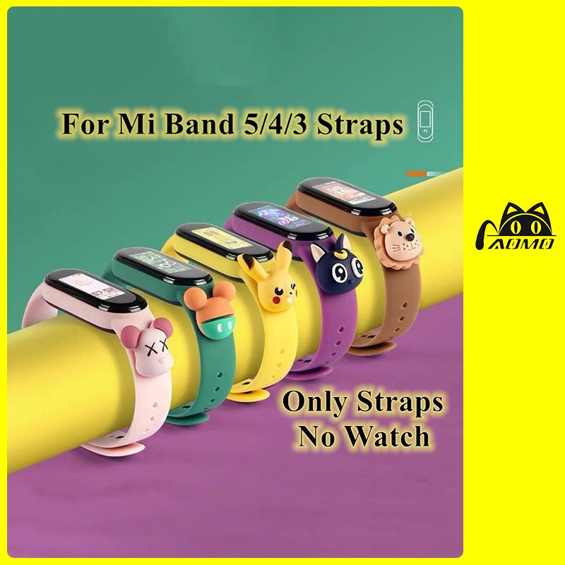 Mi band cartoon Bracelet Smart Watch Strap Replaceable For Xiaomi  Strap Sport Wristband(only straps, not watch)