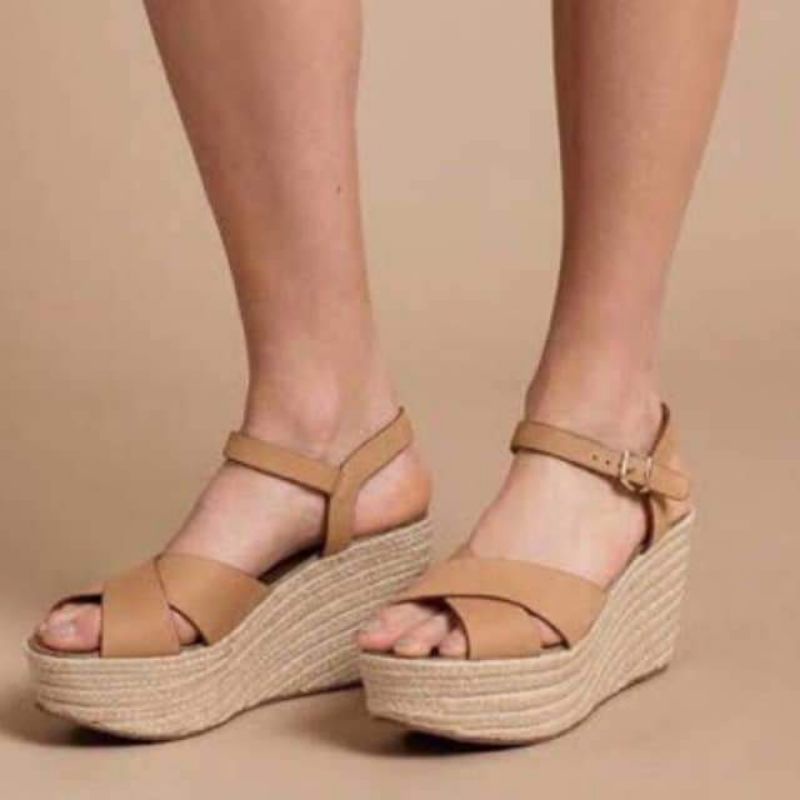 Abaca wedge sandals hot sale
