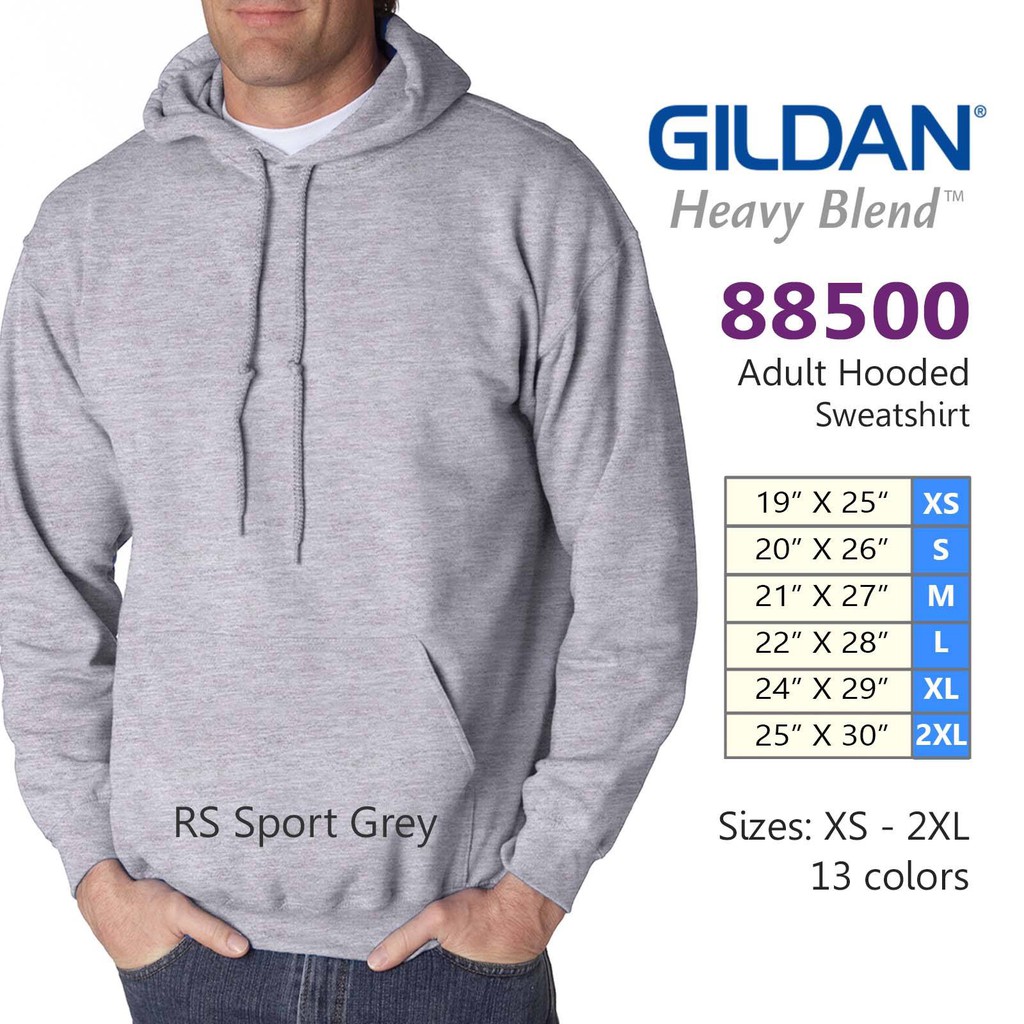 TNF Plains 88500 Gildan Heavy Blend Adult Hooded Sweatshirt WITHOUT ZIP Shopee Philippines