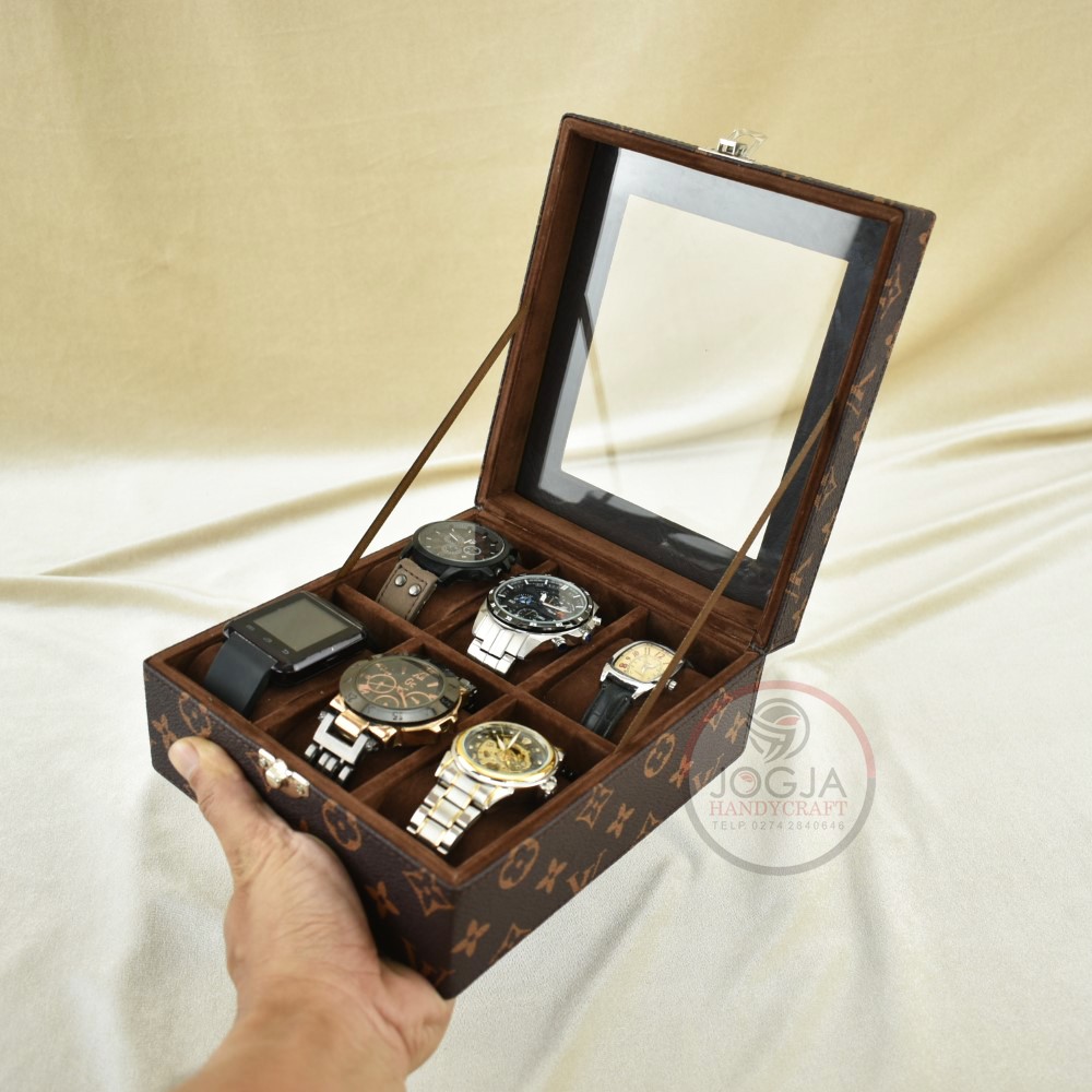 Premium Motif Watch Box Contents 6 Universal Watch Case Clock Box Watch Box Organizer