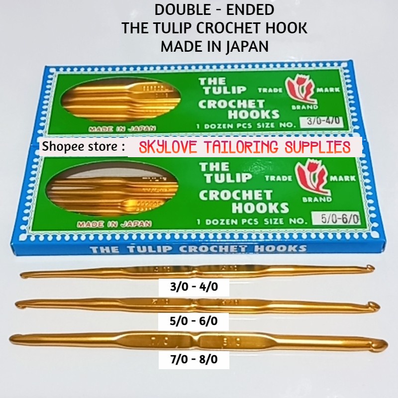 TULIP DoubleEnded Crochet Hook sold per piece MADE IN JAPAN TULIP