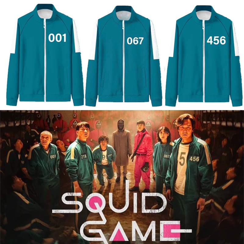 Korean Squid Game Jacket Tracksuit Hoodie Coat Cosplay Outfit Adult Halloween Costume Shopee