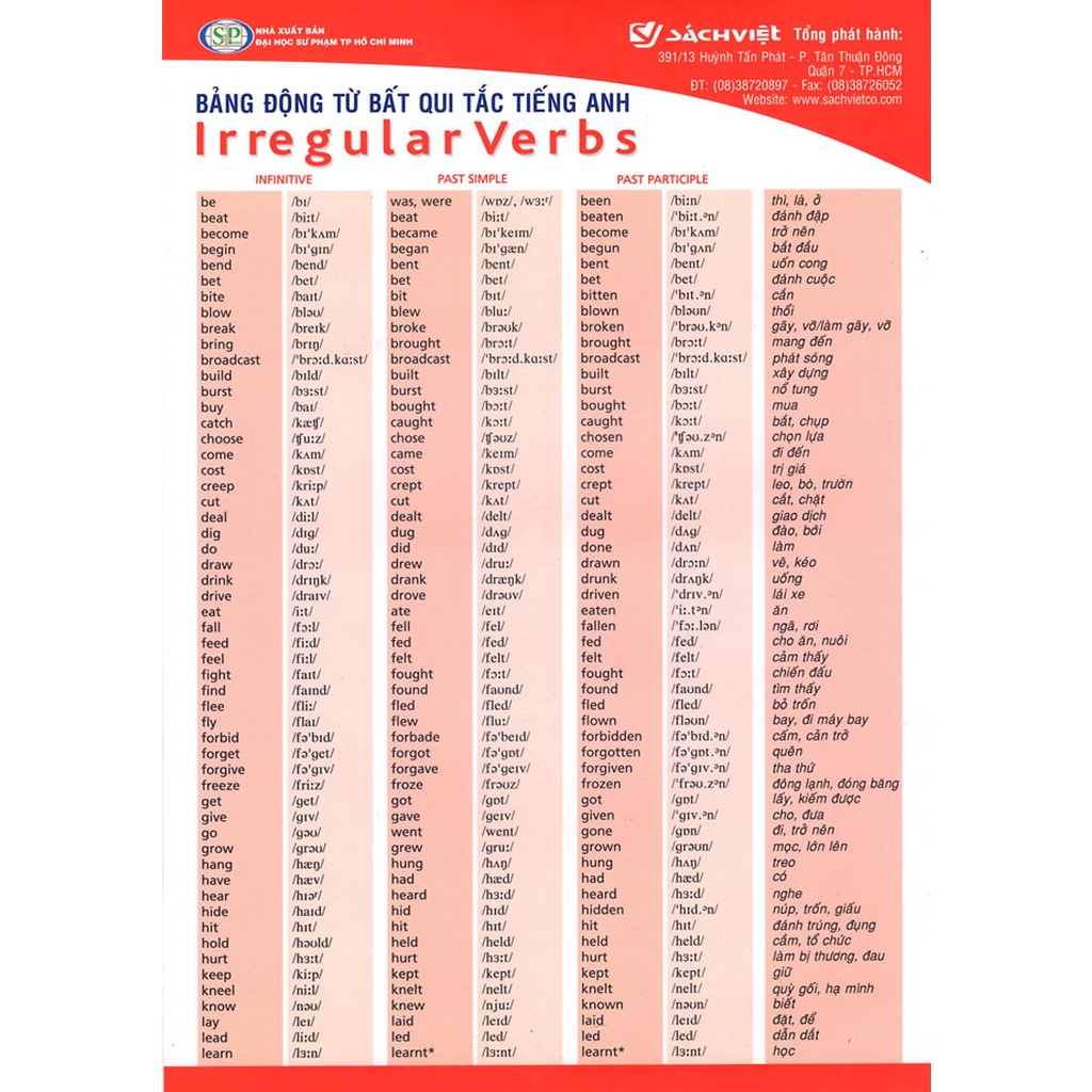 Book - English irregular verbs table | Shopee Philippines
