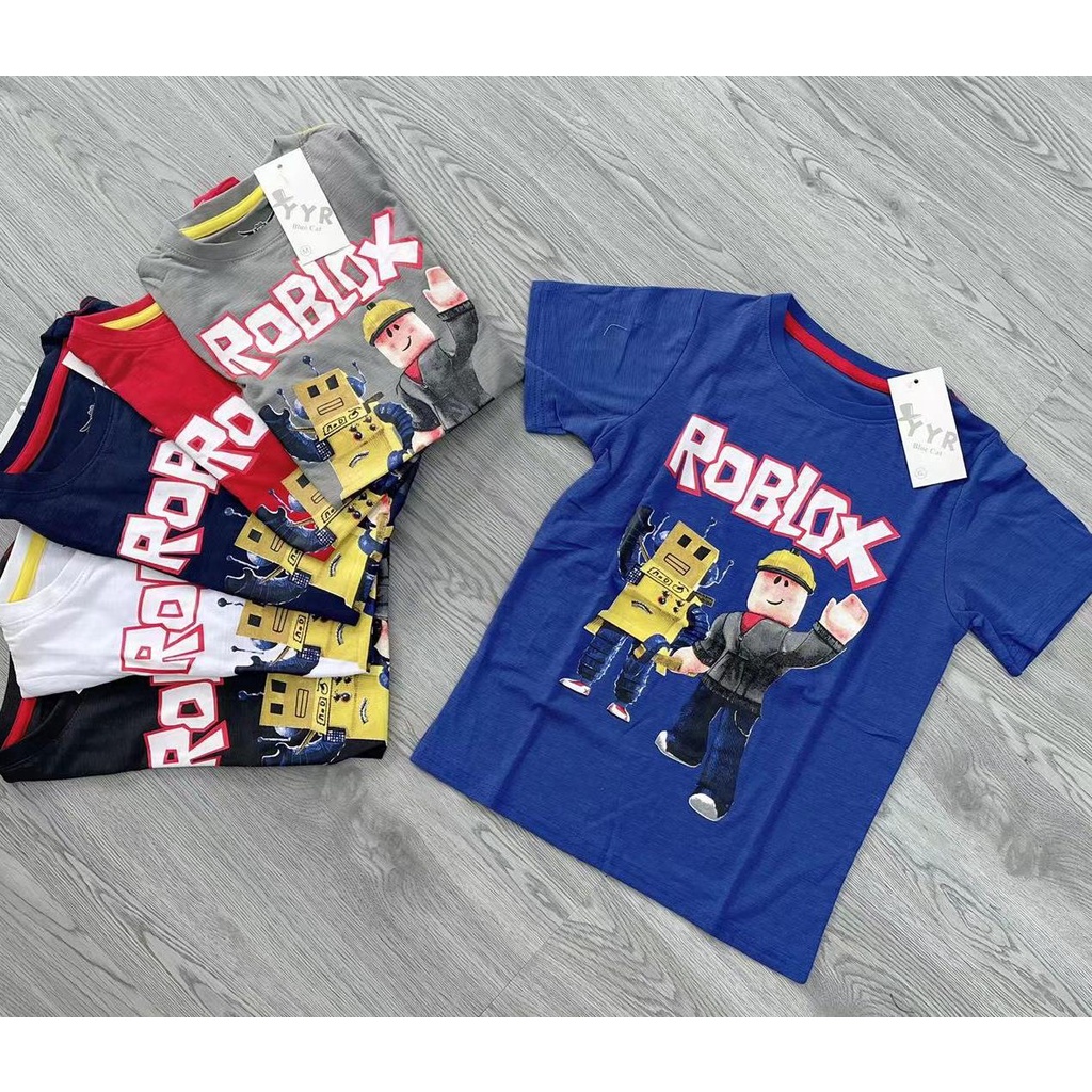 YYR KIDS ALANGAN BAMBOO COTTON TSHIRT ROBLOX PRINT FOR 2 12 YRS OLD