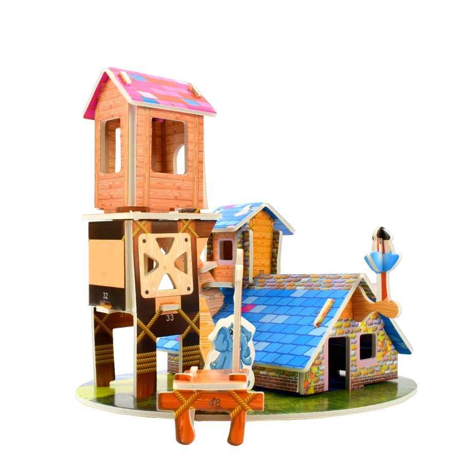 The spot¤ Farm House 3D Puzzle Toys Cardboard Building DIY Assembly