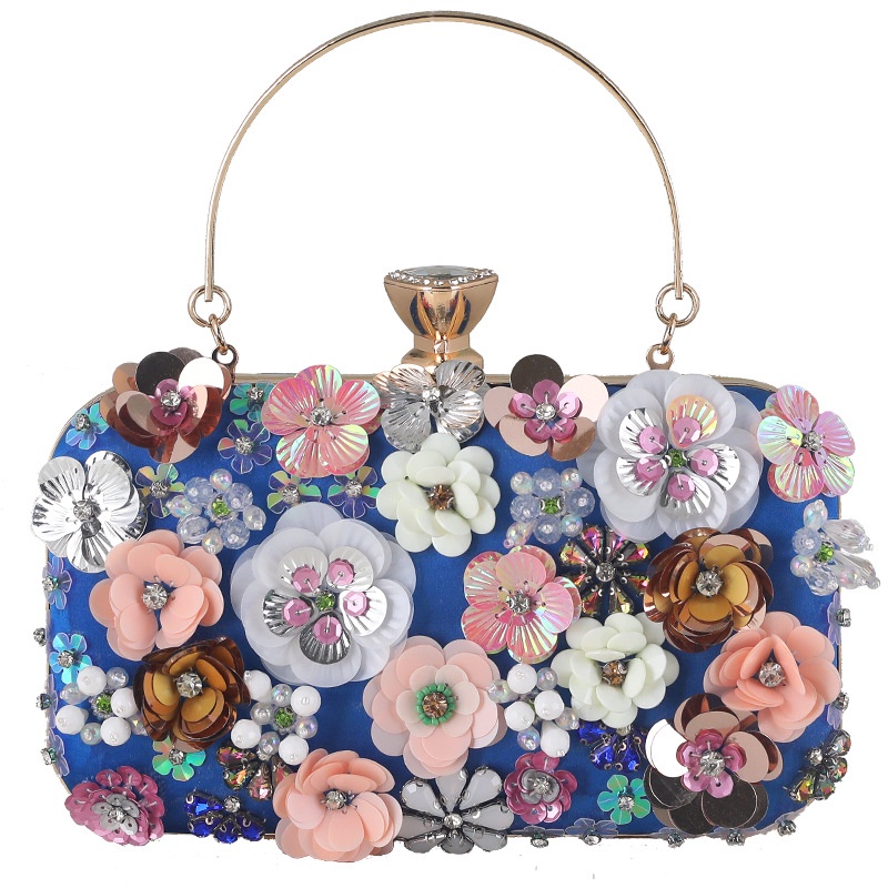 Women's Evening Bag Flower Party Prom Clutch Purse Floral Bride