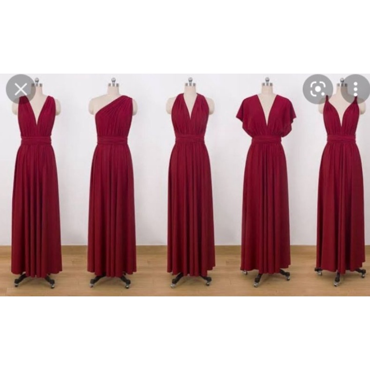 Red store infinity gown