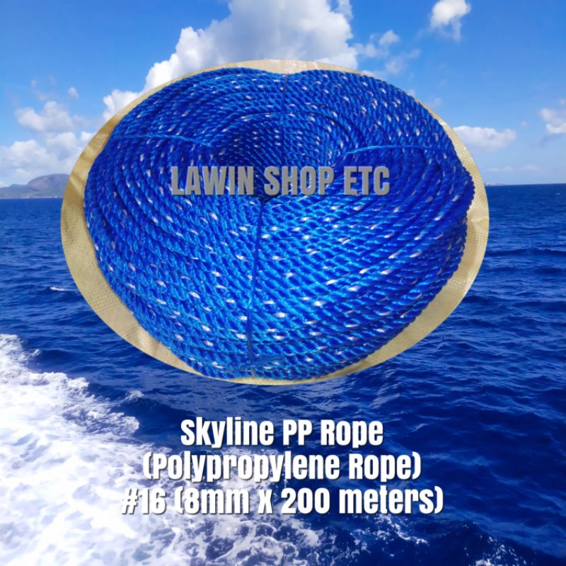 Skyline Blue Rope No. 16 (8mm) Polypropylene (200 or 220 meters ...