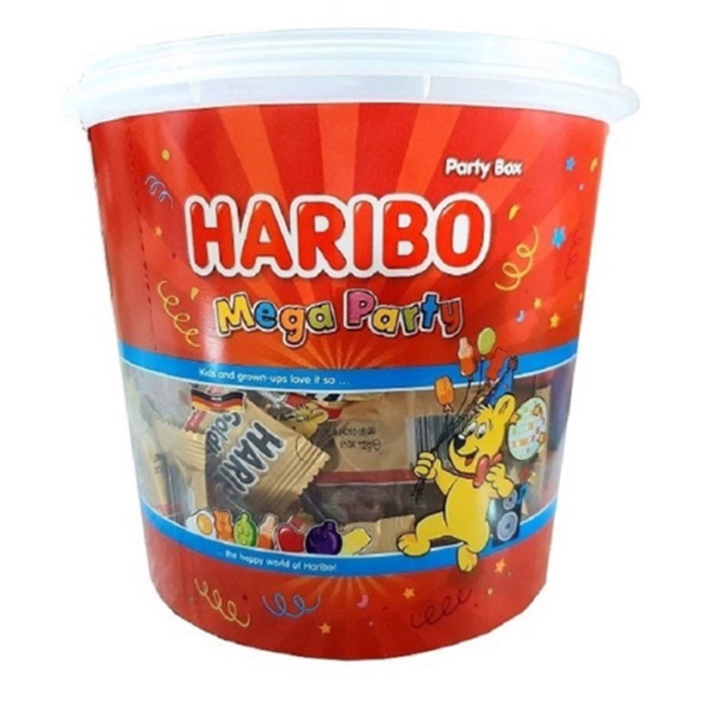 Haribo Mega Party Jelly 1000g Gummy Camdy Party Box( Goldbears / Happy