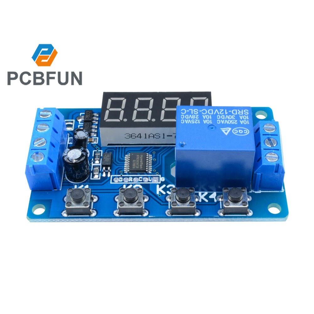 Pcbfun Dc 12V Led Display Digital Timer Automation Delay Relay ...