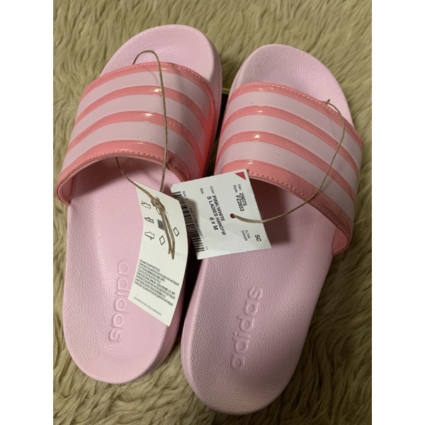 ADIDAS Slides Pink White Size 6 Original Shopee Philippines