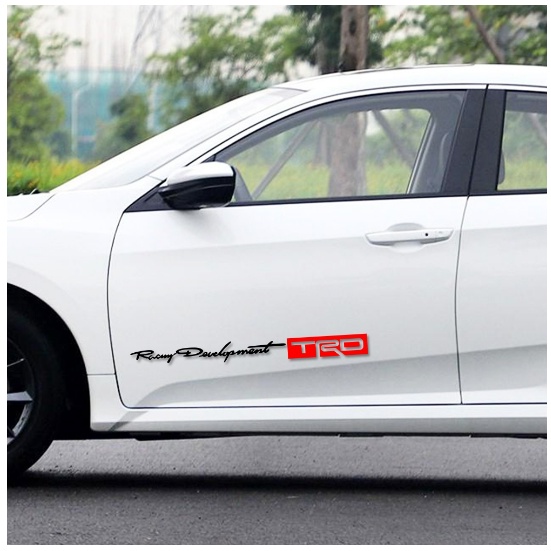 TRD 2PCS Car Toyota Racing Development Sticker Decals B-6 | Shopee ...