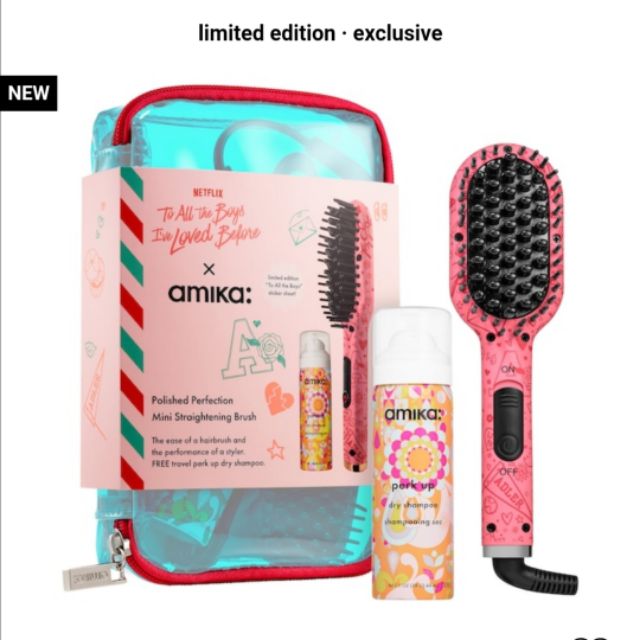 Amika Polished Perfection Mini Straightening Brush Set Shopee Philippines