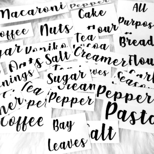Waterproof Kitchen labels for Jars/canisters | Shopee Philippines