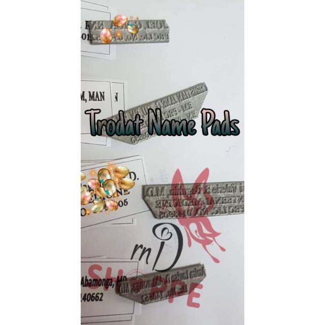 Trodat Customized Name Pads/ Stamp Only (laser engraved) | Shopee ...