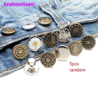 9Pcs Free Sewing stretchable Buttons Adjustable Disassembly Jeans Waist  Button Metal Extended Buckles Pant Waistband Expander - AliExpress