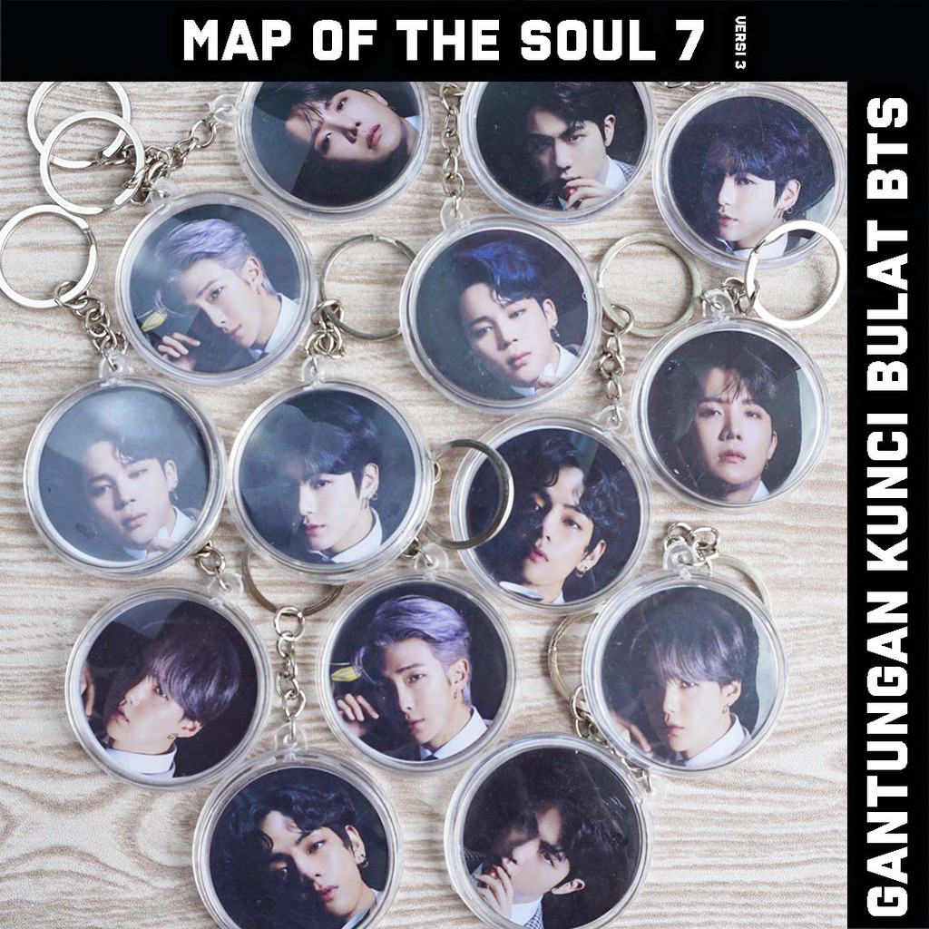 GANTUNGAN BTS Bangtan Round Acrylic Keychain (Map of The Soul 7 ...