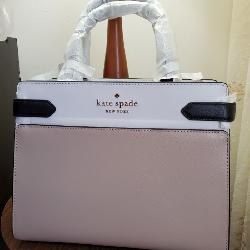 Kate Spade Staci Medium Satchel in Nimbus Grey Multi, Luxury, Bags &  Wallets on Carousell