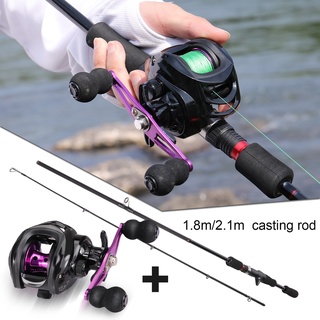 Set 1.8M Carbon Fiber Ultra Light Fishing Rod with Spinning