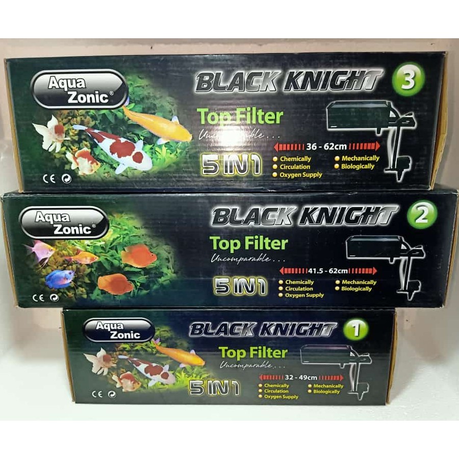 Black Knight Top Filter Aquarium Fish Tank Aqua Zonic [1] [2] [3