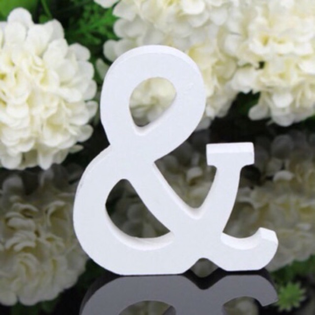 Thick Wood Wooden White Letters Alphabet Wedding, Birthday, Home Decor and Decoration