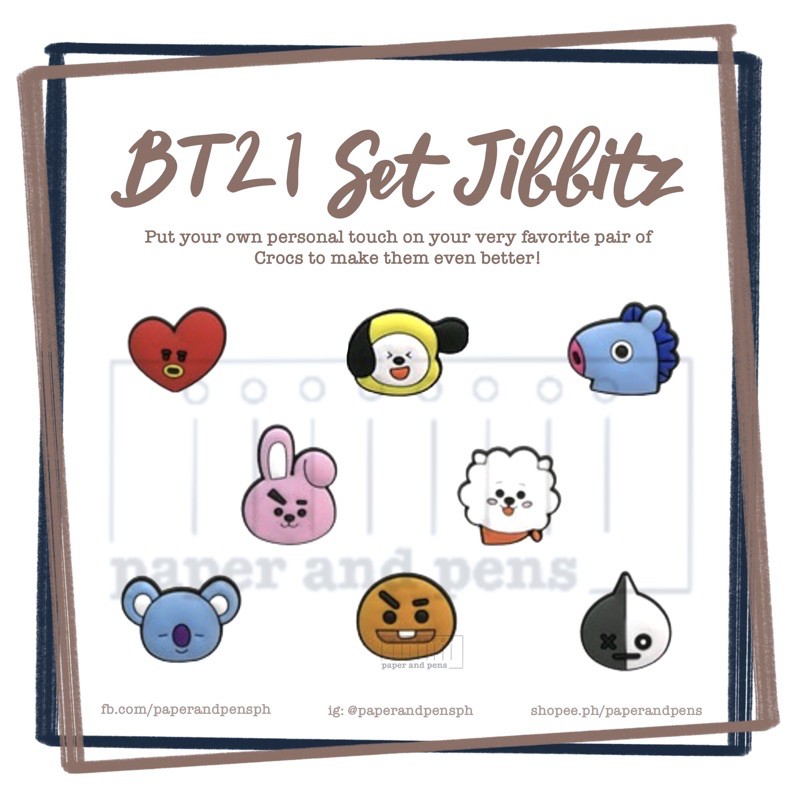 Bt21 jibbitz discount