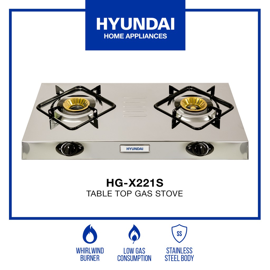 Hyundai Stainless Steel Double Burner HGX221S Shopee Philippines