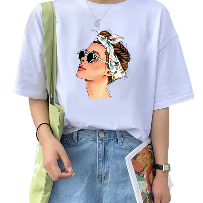 Korean Fashions Round Neck Pattern T shirt # M-TS083 | Shopee Philippines