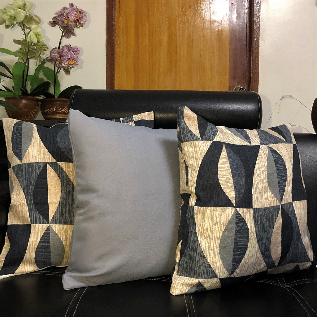 3in1 Set Modern Sofa Throw Pillow Cover Cushion Cover Geometric Design