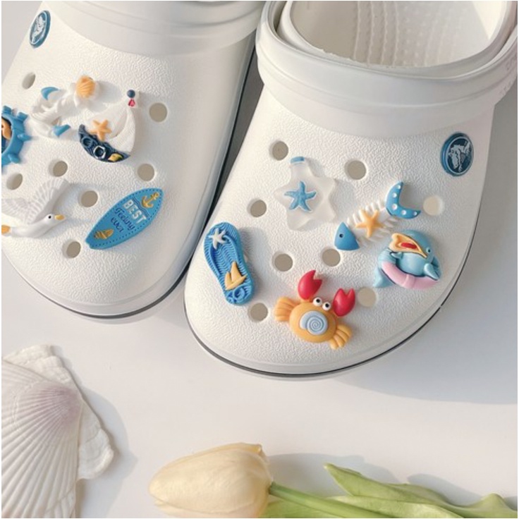 Summer Sea edition Crocs Jibbitz charms 10 pcs Set / charm shoe