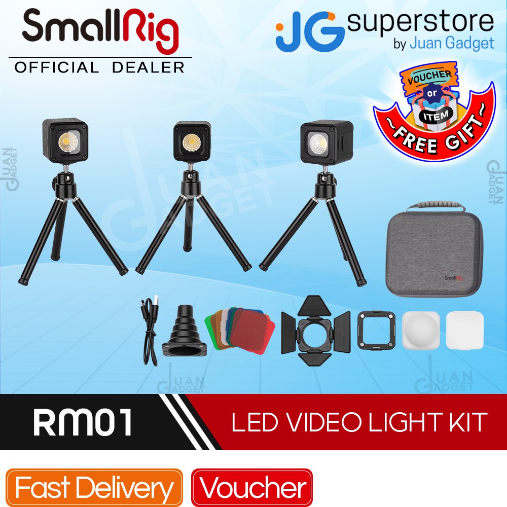 SmallRig RM01 800mAh 5600K LED Video Light Kit (3-LED Light Pack ...