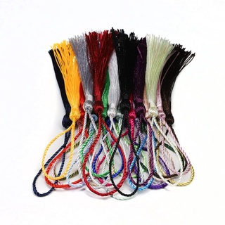 2Pcs Silky Floss Bookmark Tassels with Cord Loop for Jewelry