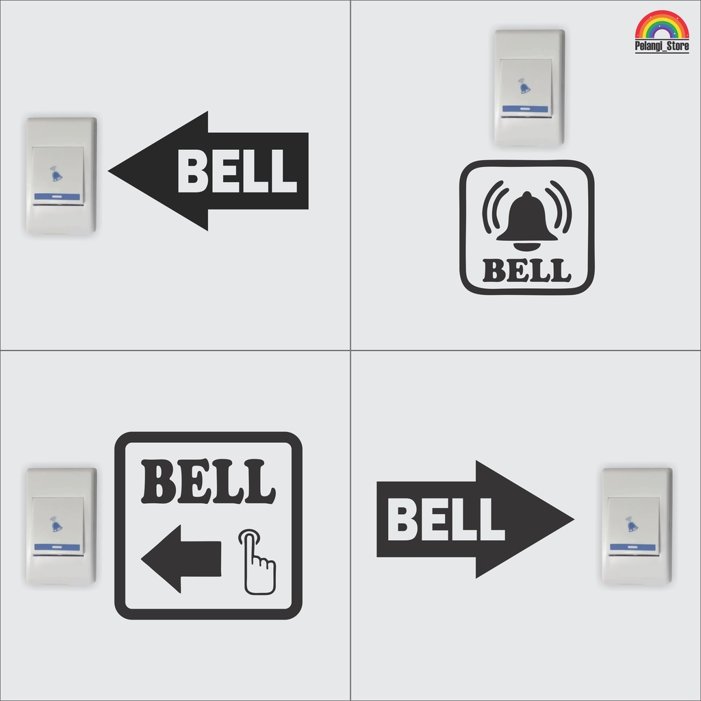 Home Door Bell Cutting Sticker - Bell Sticker custom | Shopee Philippines