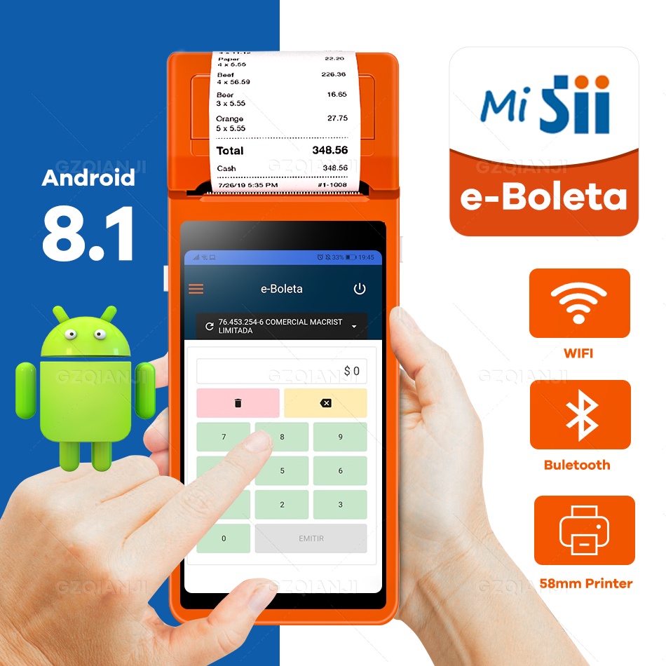 Handheld Terminal Android Rugged PDA Barcode Camera Scanner Pos