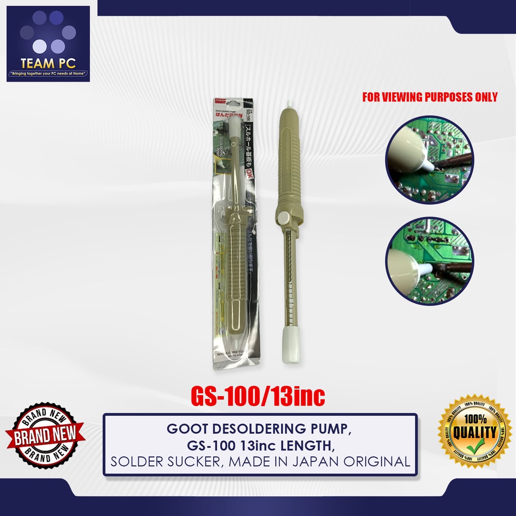 GOOT DESOLDERING PUMP, GS100 13inc LENGTH, SOLDER SUCKER, MADE IN
